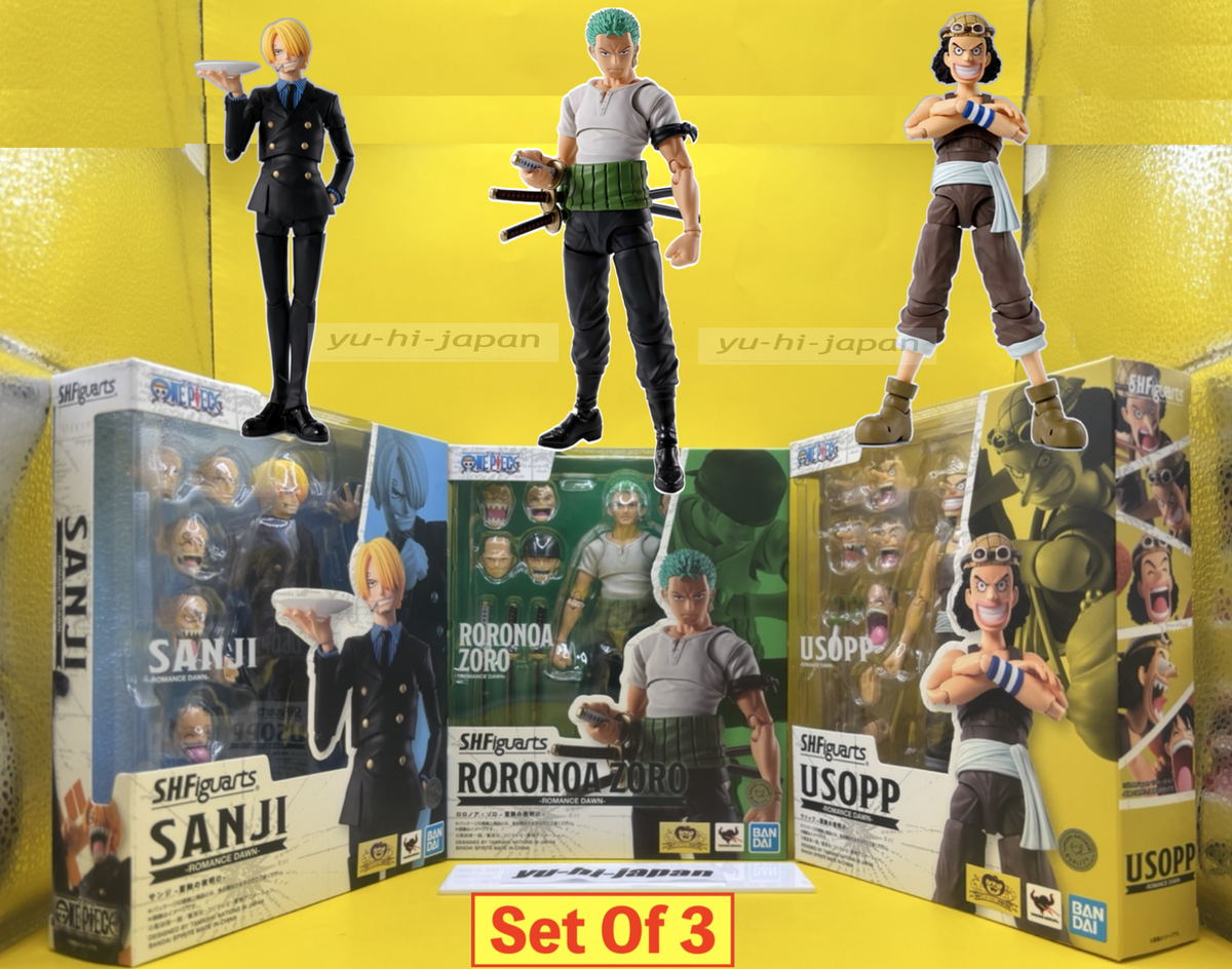 S.H.Figuarts One Piece Zoro Usopp Sanji Set of 3 Romance Dawn New