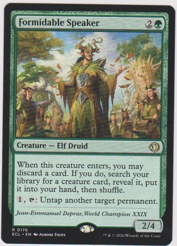 1x FORIMIDABLE SPEAKER RARE NEW MTG - LORWYN ECLIPSED GREEN #176