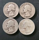 Lot Of 4, 90% Silver Quarters, 1939p, 1946 P&D, And 1964p