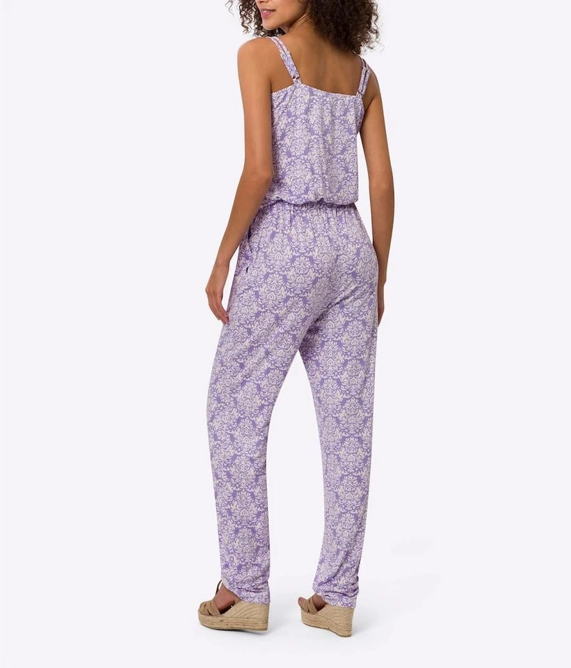 Mode von Heine Damen Jumpsuit Overall Einteiler Jersey lavendel ecru Gr. 38 NEU - Bild 3 von 3