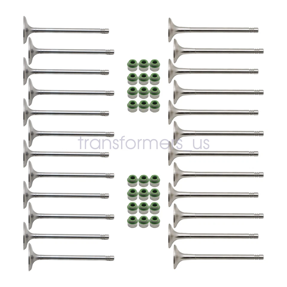 24x Intake & Exhaust Valves Set For 2005-2018 VW Audi A4 S4 S5 A6 A7 A8 Q5 Q7 - Изображение 2 из 4
