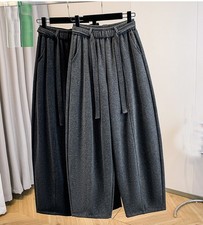 New Pants Womens Loose Wide Leg Thicken Harem High Waist Loose Casual Trousers