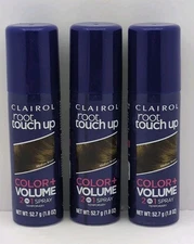 3 Pack (1.8oz each) Clairol Root Touch-Up MEDIUM BROWN Color+Volume 2 in 1 Spray