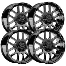 Set Of 4 Torque Tw408c Ridge 20x9 6x1356x5.5 -12mm Blackmilled Wheels Rims