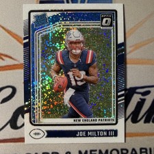 Joe Milton III 2024 Donruss Optic #255 White Sparkle SSP Patriots Cowboys