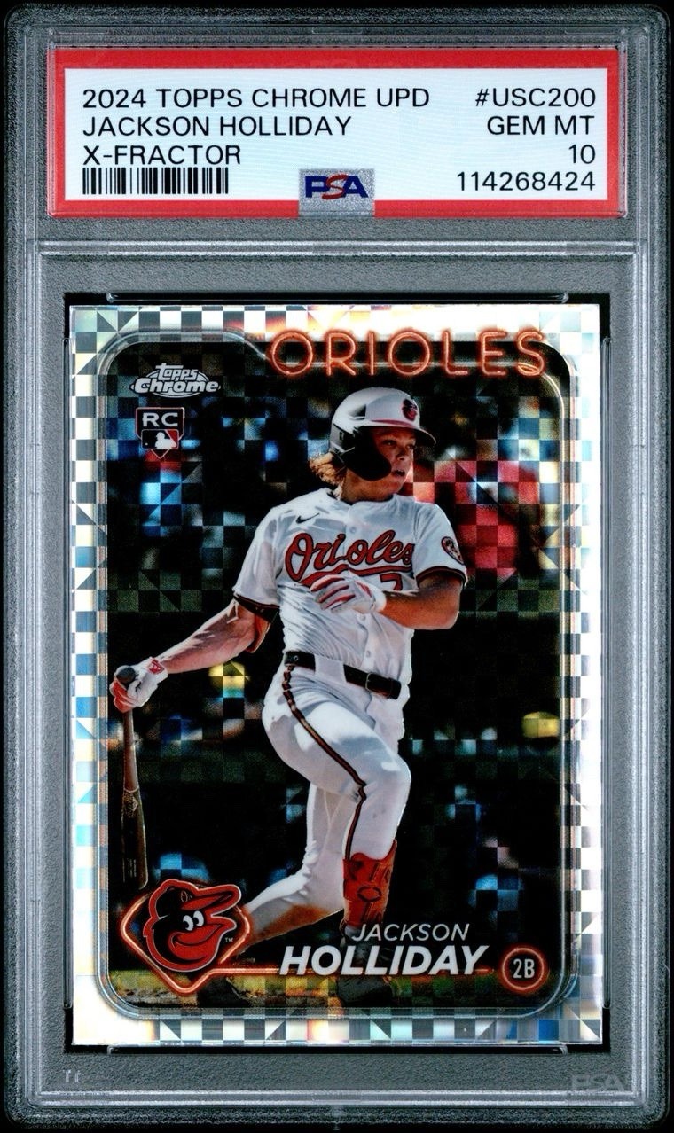 2024 Topps Chrome Update Jackson Holliday Rookie #USC200 X-fractor PSA 10