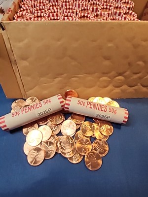 20 ROTOLI 2025 D Lincoln Scudo Centesimo Collezionisti Nazionali Mint Bu Roll EUR 530,92 - IT - Foto 6