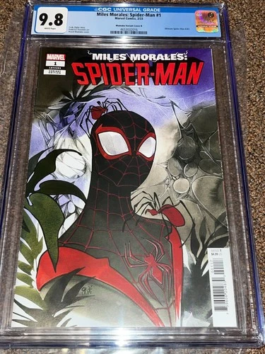 Miles Morales Spider-Man 1, Peach Momoko B  1:200 Variant Cover CGC Graded 9.8