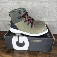 BOGS Women's Cypress Lace Up Nano-Composite Safety Toe Boots Size 9.5 Green