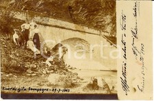 1903 SAMPEYRE (CN) Barone Carlo RICCATI e moglie Matilde PORRINI in gita *Foto