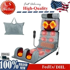 Full Body Electric Massage Mat Heating Vibration Massage Pad Cushion
