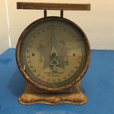 Vintage Metal Baby Scale 30 Pounds By Ounces