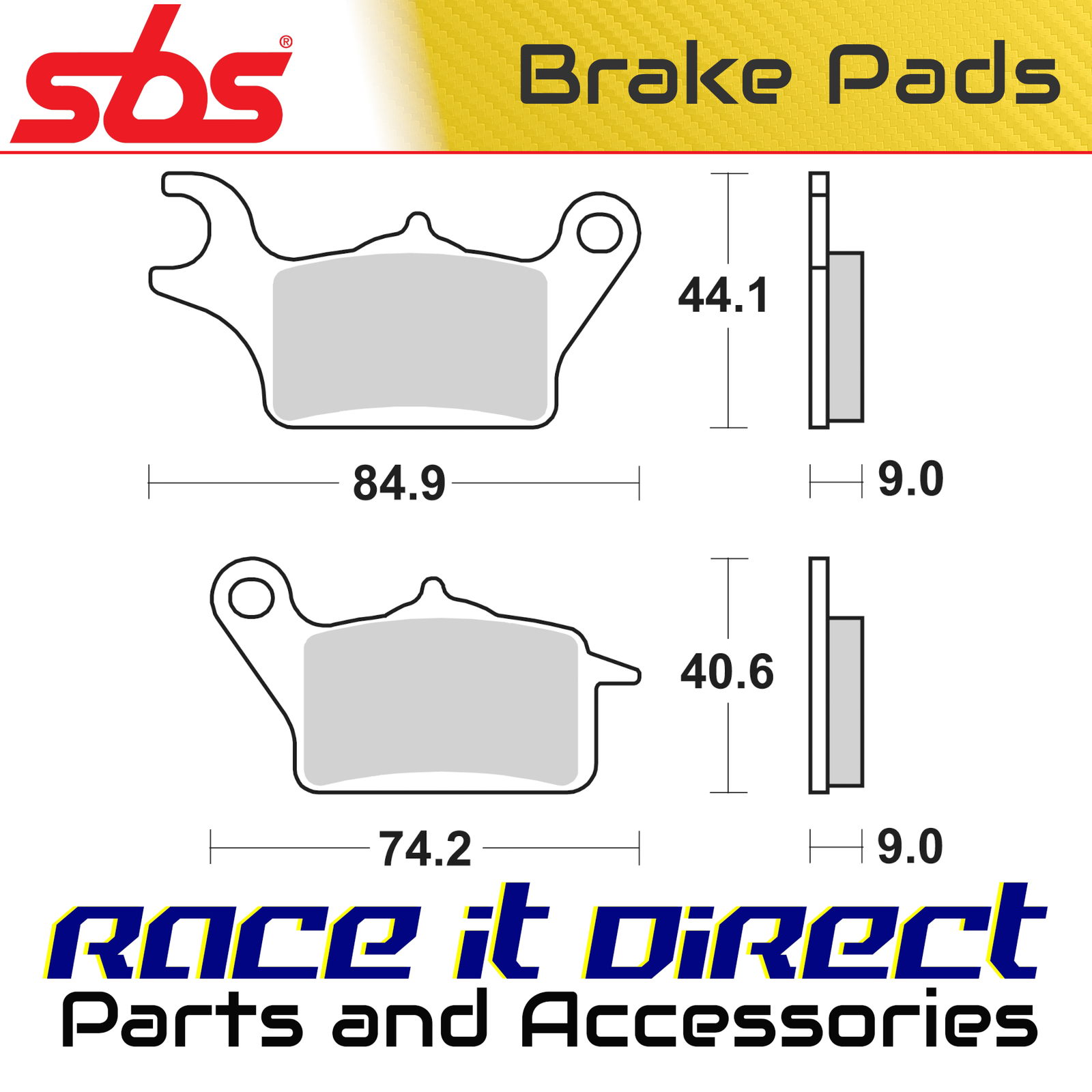 Brake Pads for YAMAHA TRICITY 125 A ABS 2014-2020 Right/Front Scooter SBS