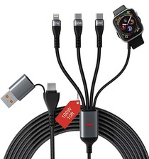 4 in 2 Watch Charger for Galaxy Watch 7/6 Classic/6/5 Pro/5-10FT 100W USB C M...