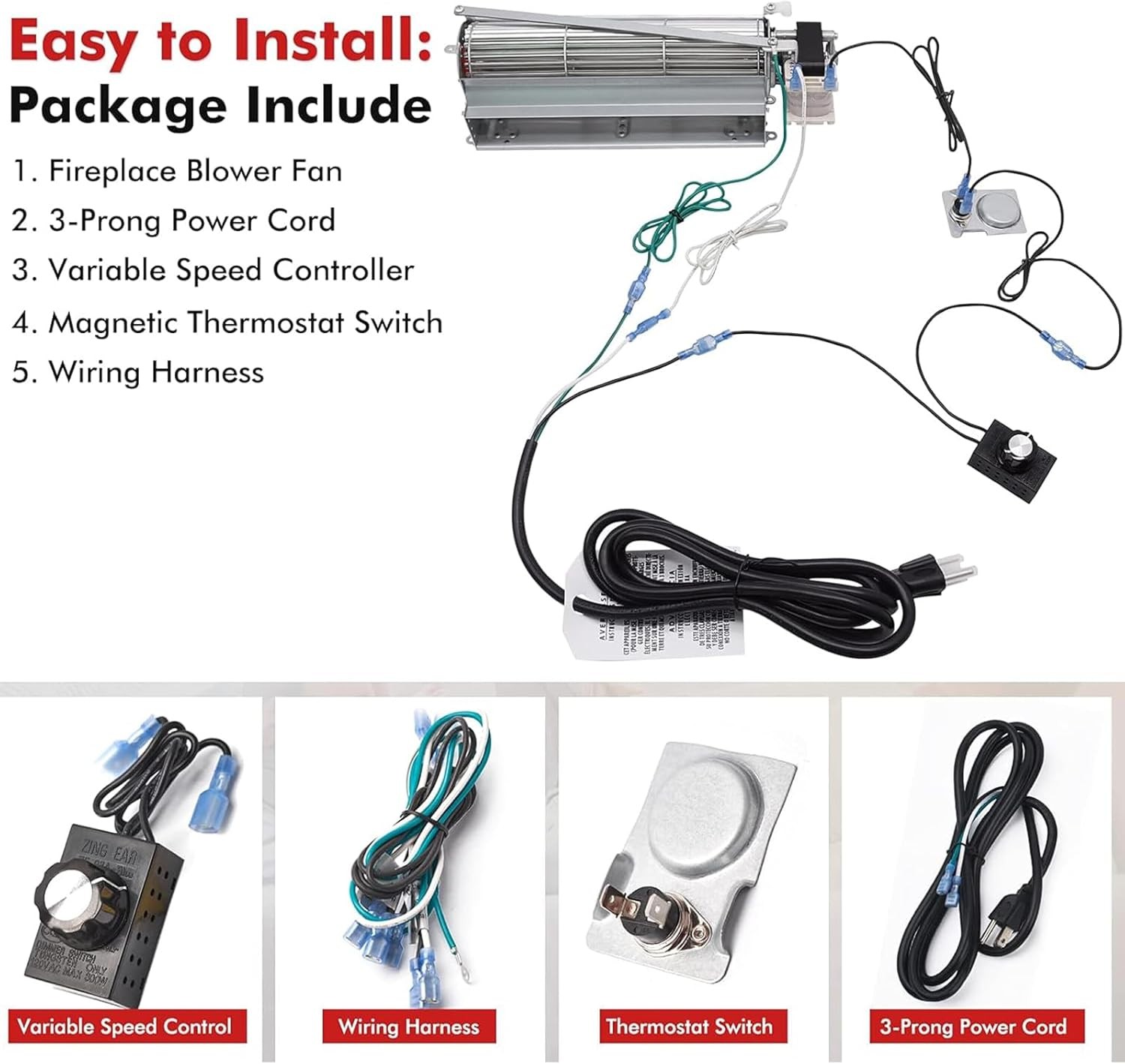 GFK4B GFK4 FK4 GFK4A Fireplace Fan Blower for Heatilator GNBC33,NDV4236I,ND3933