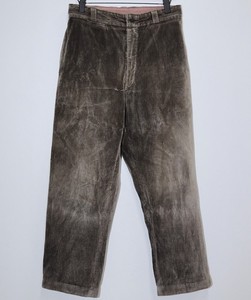 Vintage 1940s Brown Corduroy Well-Worn Faded Work Pants EMYA W31 Made in France