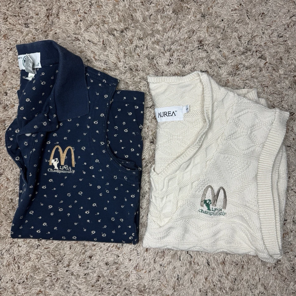Lote de 2 Mujeres Vintage 1999 PGA Championship Chaleco Top Pequeño Golf Preppy Tenis Foto 2 de 4