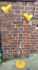 Alte DDR Stehlampe Leselampe Strahler gelb Metall 70er Jahre