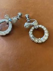 VINTAGE CLEAR RHINESTONE SCREW BACK EARRINGS — photo 2
