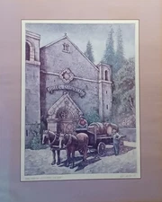 Paul Masson Mountain Chateau by Rik Olson - Signed Lithograph 1981