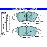 Bremsbelagsatz Scheibenbremse ATE 13.0470-2765.2 FüR Audi A7 Sportback A6 C7 Q5