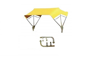 #ad Yellow Complete 3 Bow 40quot; Tractor Umbrella Buggy Top w fender Mounts TBT3 $239.95
