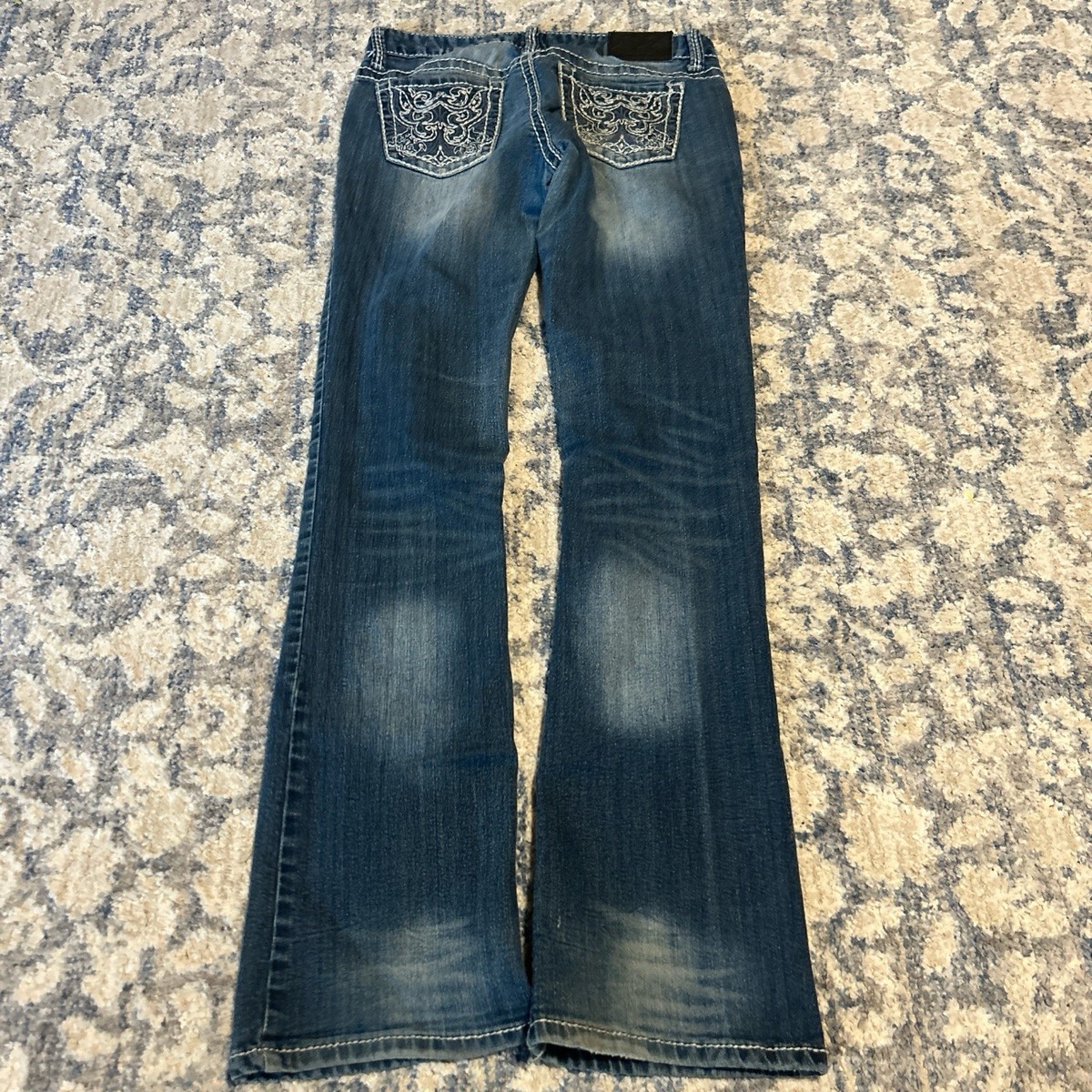 Y2K Amethyst Boot Cut Jeans Slim Fit Woman’s Size 0-2 Faded Indie Flare  Grunge