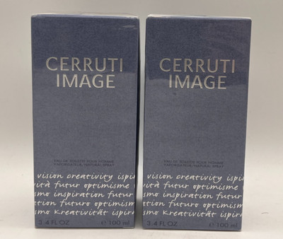 2x CERRUTI IMAGE EAU DE TOILETTE POUR HOMME SPRAY FOR MEN 3.4 FL OZ EACH SEALED