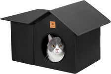 Outdoor Cat House, Weatherproof  Insulated Cat Houses for Outdoor Cats with Wat
