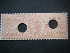 India QV 40r pale orange Court Fee Used
