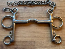 Ported Pelham 5.5” double link curb chain (3751)