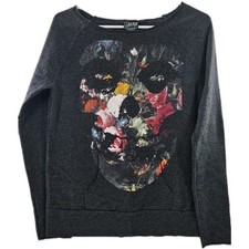 Misfits Pullover Sweatshirt Junior Womens Small Band Merch Punk Grey Scoop Neck