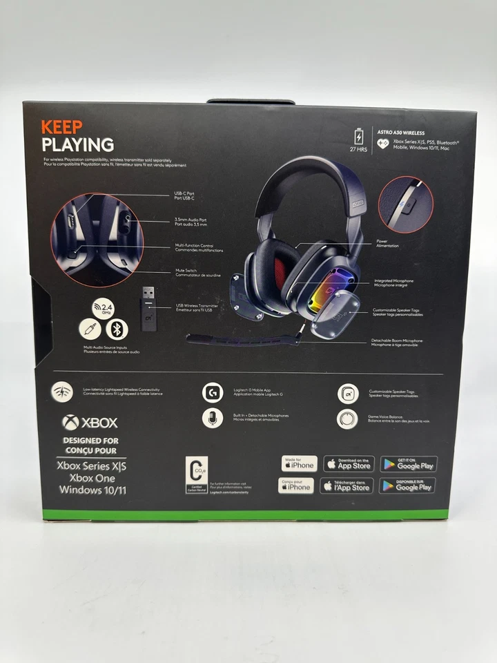 Logitech G Astro A30 Lightspeed Bluetooth Wireless Gaming Headset for Xbox - NEW - Image 2 of 2