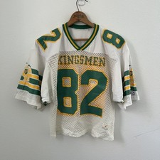 Vintage 80s Champion Cropped Mesh Football Jersey Medium USA Putnam High Oregon