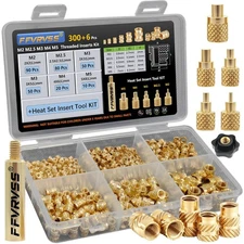 M2 M2.5 M3 M4 M5 M6 Brass Threaded Inserts Nut Kit for 3D Printing,Plastic Parts