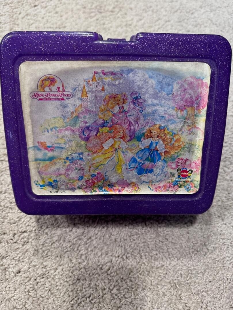 Vintage 1986 Lady Lovely Locks Lunchbox Purple Glitter | eBay