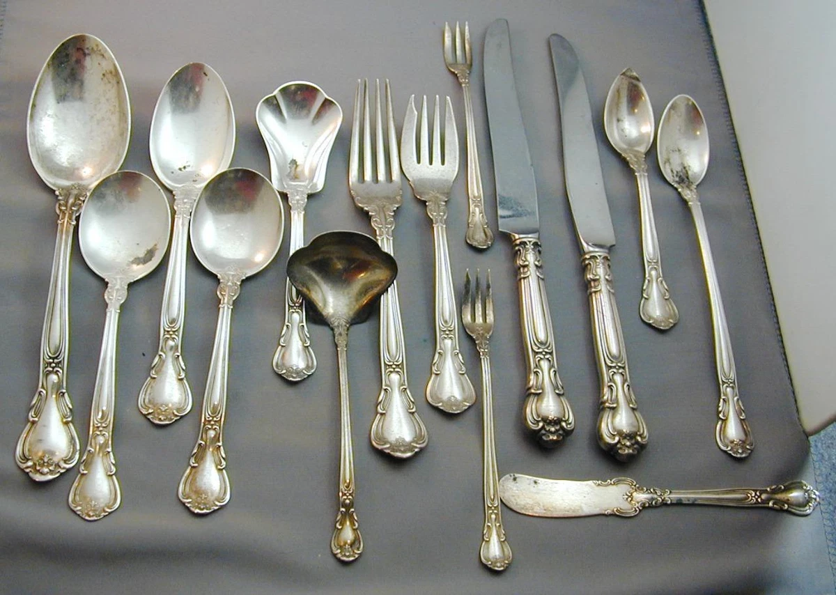 Gorham Chantilly Sterling Silver 150 Pcs Flatware Set For 16 Old Mark No  Mono