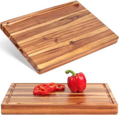 Wood Cutting Board (17X13X1.5In) and Wooden Butcher Block, Chopping Board New