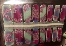 Color Nail Polish Strips, 16ct. LIMITED EDITION. Floral Holo Stamen. BEAUTIFUL!!