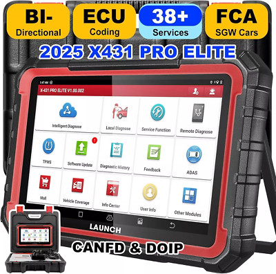 2026 LAUNCH X431 Pro Elite V + Bidirectional Car Diagnostic Scanner ECU Coding