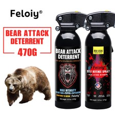 Feloiy BEAR Attack Deterrent Spray Combo 16oz Outdoor Self-Defense