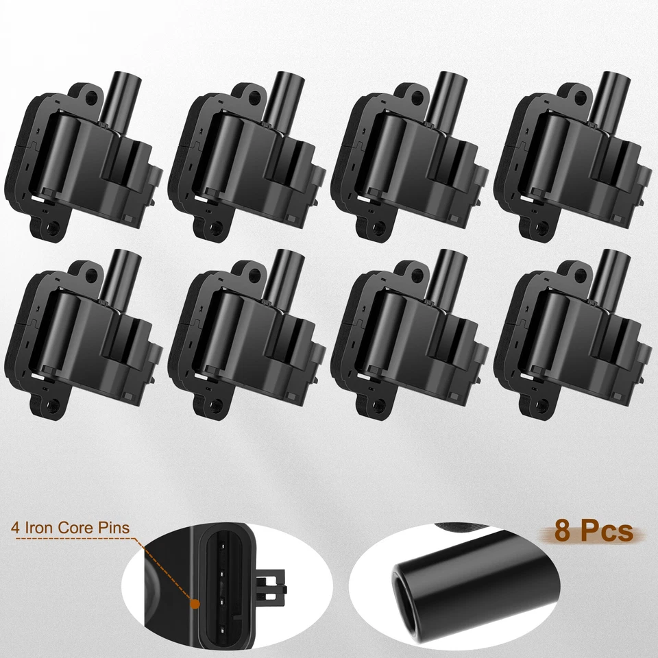 Paquete de 8 bobinas de encendido para Pontiac Firebird Chevy Camaro 1998-2002 V8 5,7 L Foto 2 de 4
