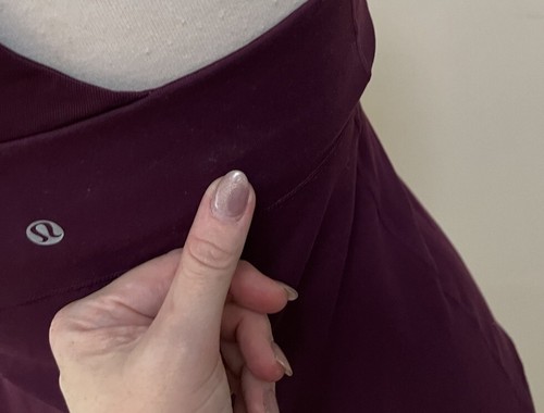 Lululemon Purple Grey Marle Circle Neck Exercise Top-Shelf Bra Size US 8 AU 12 - Picture 7 of 18