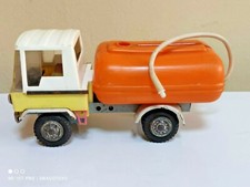 VINTAGE TRUCK ZBIK TIN TOY TANKER FRICTION METAL PLASTIC RUBBER MADE IN POLAND