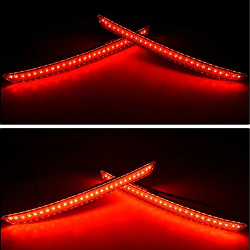LED Rear Bumper Reflector Fog Brake Turn Indicator Lights For VW Tiguan L 17-21 - Picture 3 of 4