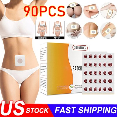 UP TO 90PCS Slim Patch Weight Loss Slimming Diets Pads Detox Burn Fat Adhesive 