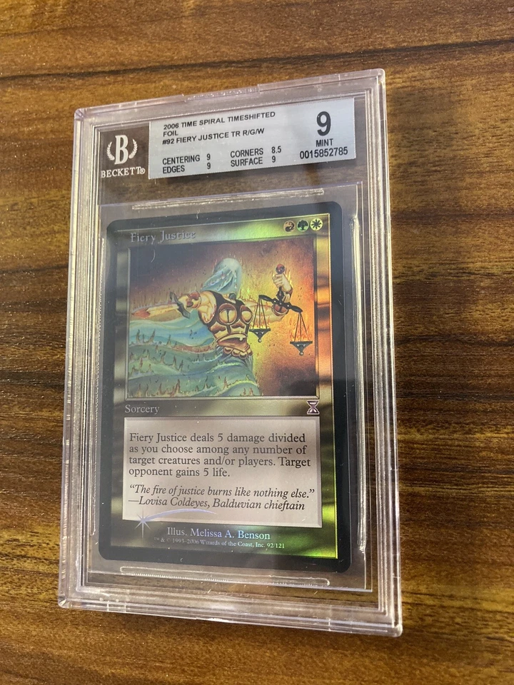 MTG✨FIERY JUSTICE FOIL✨Time Spiral-Timeshifted BGS 9 MINT Sorcery 2006 POP 1 ! - Image 4 of 4