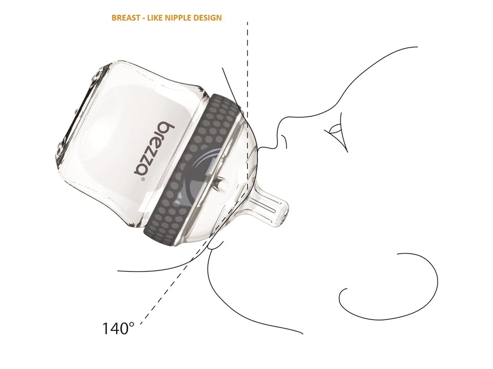 Peças de reposição para mamadeira Baby Brezza pacote com 2 tops sem BPA NOVA caixa de danos - Imagem 3 de 4