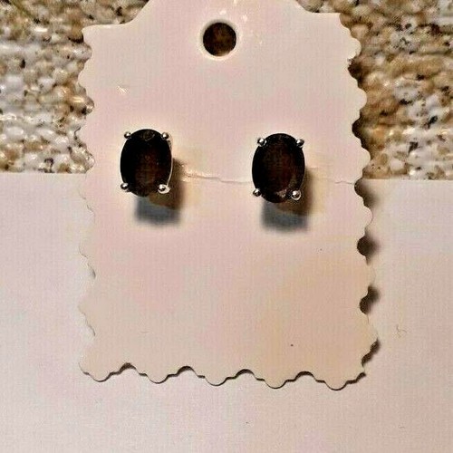 NATURAL SILVER SAPPHIRE STUD EARRINGS - STERLING SILVER - 3.35 CTW - 第 10/12 張圖片