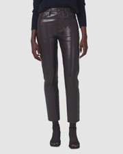  448 Citizens of Humanity Women's Brown Slim Fit Recycled Leather Pant Size 26